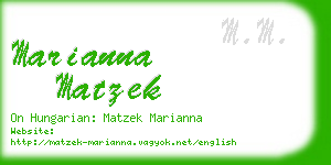 marianna matzek business card